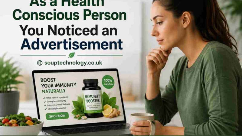 As a Health Conscious Person You Noticed an Advertisement