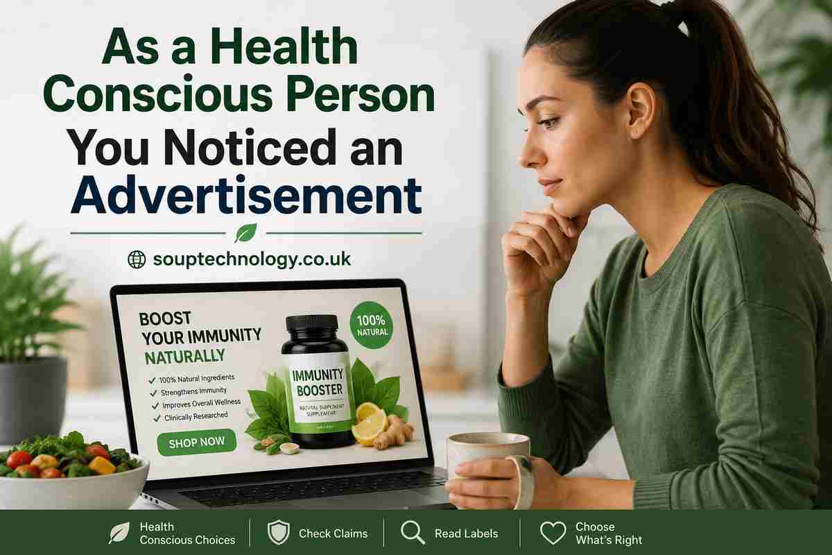 As a Health Conscious Person You Noticed an Advertisement